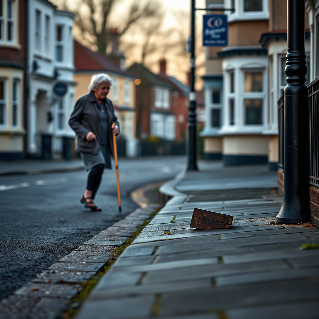 Woman seriously injured and knocked unconscious after falling on 'wonky' paving slab